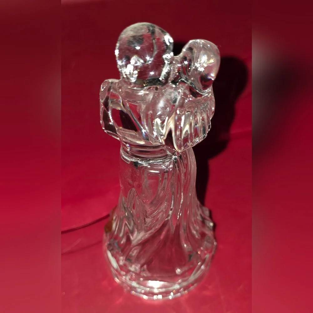 Princess House Crystal Bride & Groom Wedding Cake Topper
